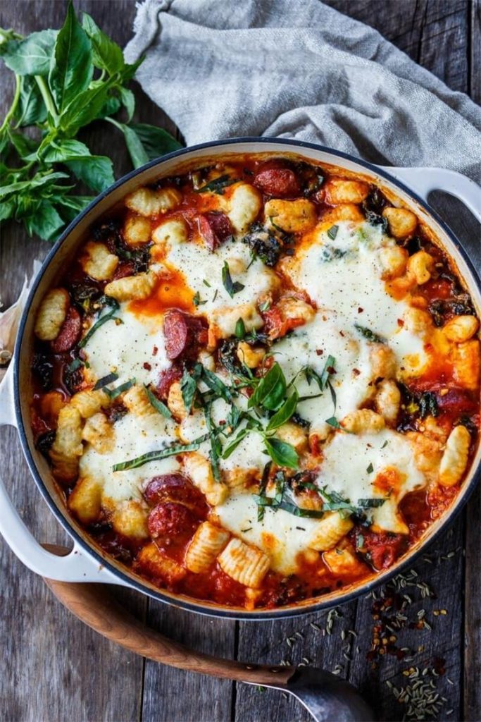 Baked Gnocchi with Kale Sausage