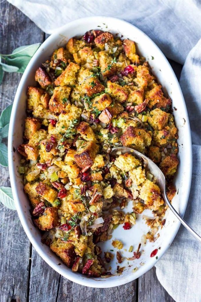 Cornbread Stuffing with Cranberries and Pecans