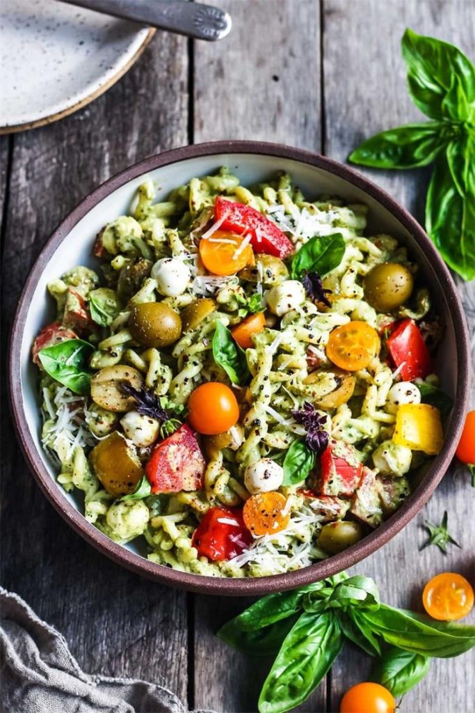 Creamy Pesto Pasta Salad