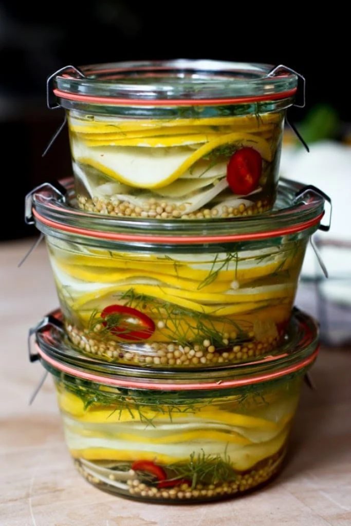 Quick Pickled Zucchini and Summer Squash