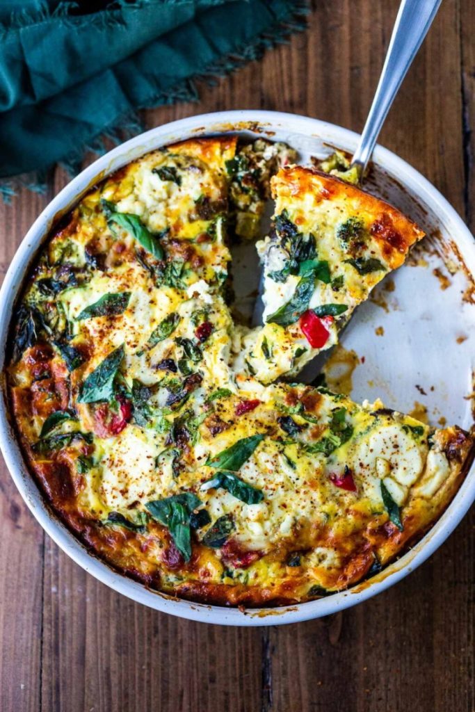 Vegetable Frittata Baked in the Oven